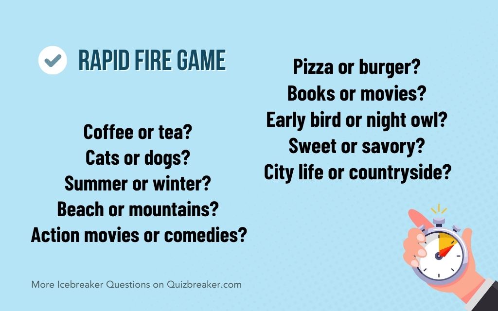 Rapid fire game by QuizBreaker