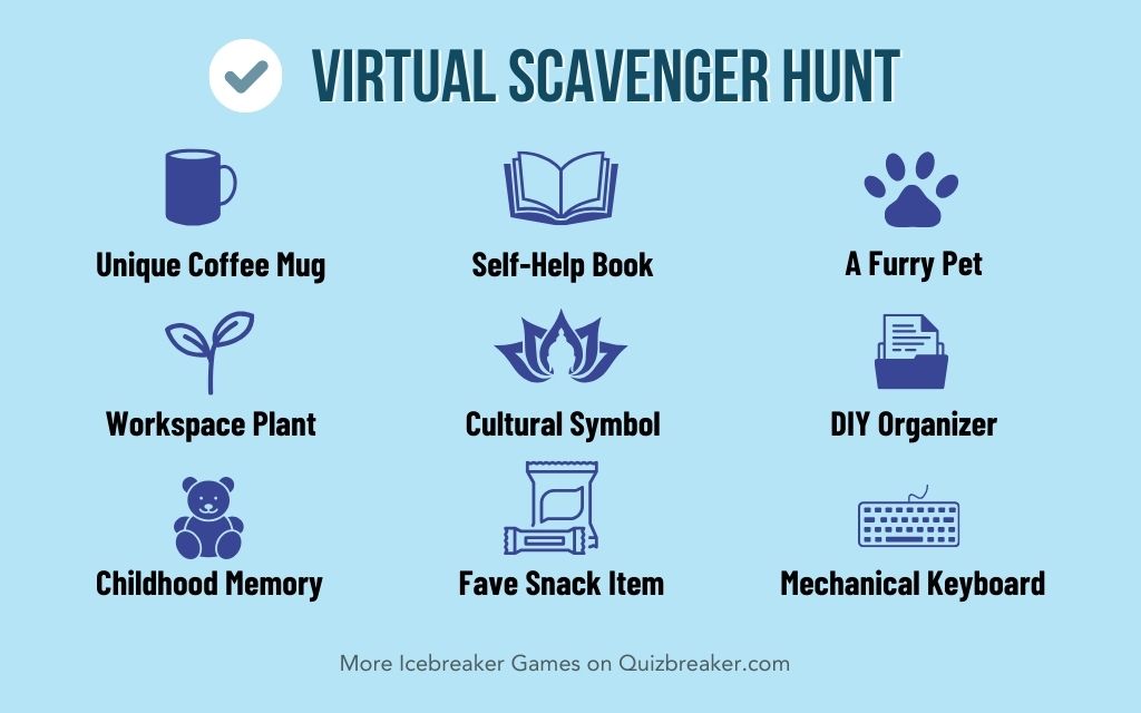 remote team virtual scavenger hunt by QuizBreaker
